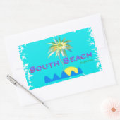 Sticker Rectangulaire Fun South Beach, Floride (Enveloppe)