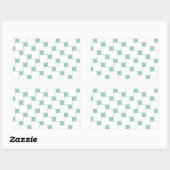 Sticker Rectangulaire Fun tissé Carré Mint Green (Feuille)