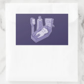 Sticker Rectangulaire Funérailles des dents (Sac)