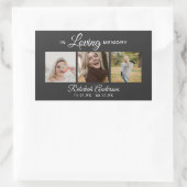 Sticker rectangulaire funéraire 3 photo moderne (Sac)