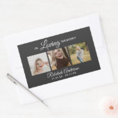 Sticker rectangulaire funéraire 3 photo moderne (Enveloppe)