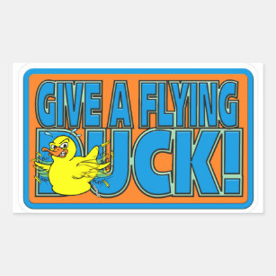 STICKER RECTANGULAIRE FUNNY ANGRY DUCK 4X4 DUCKING DESIGN
