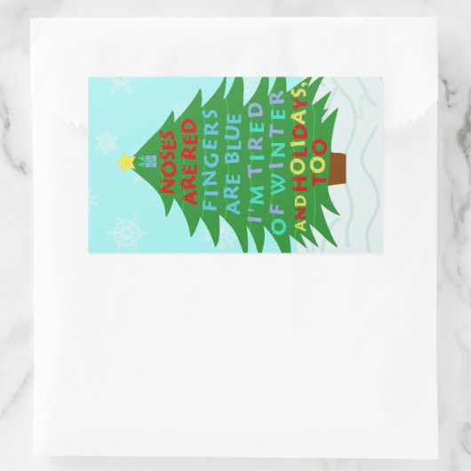 Sticker Rectangulaire Funny Bah Humbug (Sac)