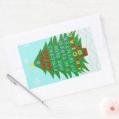 Sticker Rectangulaire Funny Bah Humbug (Enveloppe)