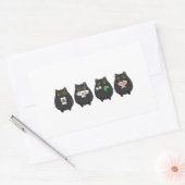 Sticker Rectangulaire Funny Board Game Night , Mahjong Black Cat (Enveloppe)