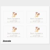 Sticker Rectangulaire Funny Butt Nugget Farm Coop Egg Carton Label (Feuille)