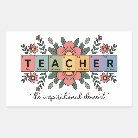 Sticker Rectangulaire Funny Chemistry Teacher | Science Lover  (Devant)