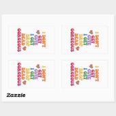 Sticker Rectangulaire Funny Colorée LGBTQ Pride Mois (Feuille)