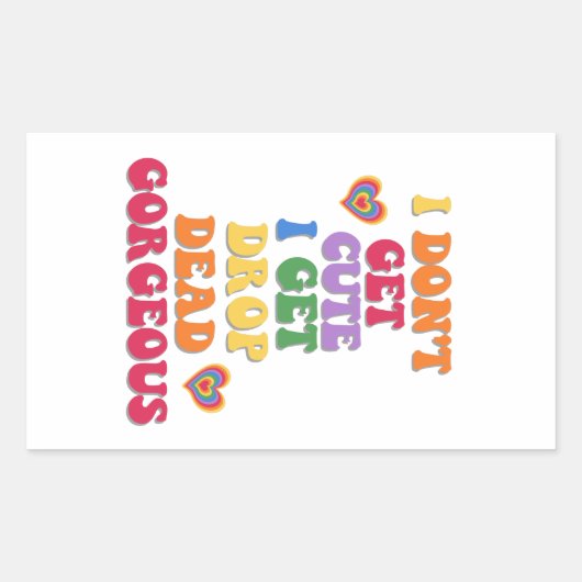 Sticker Rectangulaire Funny Colorée LGBTQ Pride Mois (Devant)