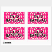 Sticker Rectangulaire Funny feliz navidad (Feuille)