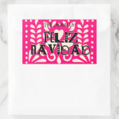 Sticker Rectangulaire Funny feliz navidad (Sac)