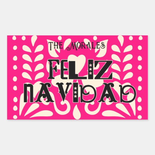 Sticker Rectangulaire Funny feliz navidad (Devant)