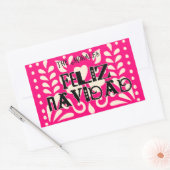Sticker Rectangulaire Funny feliz navidad (Enveloppe)