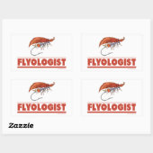 Sticker Rectangulaire Funny Fly Fishing (Feuille)