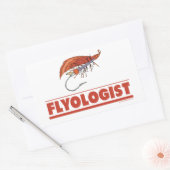 Sticker Rectangulaire Funny Fly Fishing (Enveloppe)