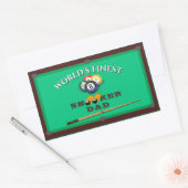 Sticker Rectangulaire Funny Green Pool Table Snooker Papa Fête des pères (Enveloppe)