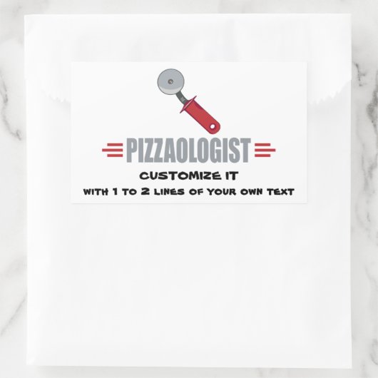 Sticker Rectangulaire Funny I Love Pizza (Sac)