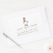 Sticker Rectangulaire Funny Just Got Laid Farm Coop Egg Carton Label (Enveloppe)