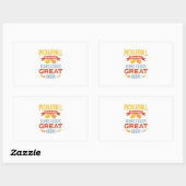 Sticker Rectangulaire funny pickleball making courts (Feuille)