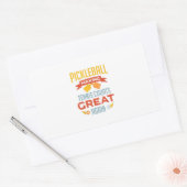 Sticker Rectangulaire funny pickleball making courts (Enveloppe)