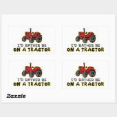 Sticker Rectangulaire Funny tractor (Feuille)