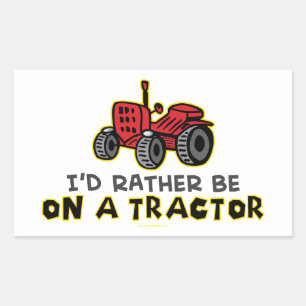 Sticker Rectangulaire Funny tractor