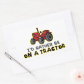 Sticker Rectangulaire Funny tractor (Enveloppe)