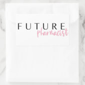 Sticker Rectangulaire Futur pharmacien // Carrière Citation de professio (Sac)