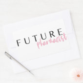 Sticker Rectangulaire Futur pharmacien // Carrière Citation de professio (Enveloppe)
