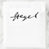 Sticker Rectangulaire G. W. F. Signature de l'aile (Sac)