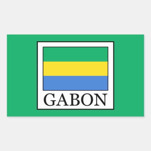 Sticker Rectangulaire Gabon (Devant)