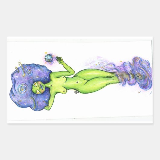 Sticker Rectangulaire galactique (Devant)