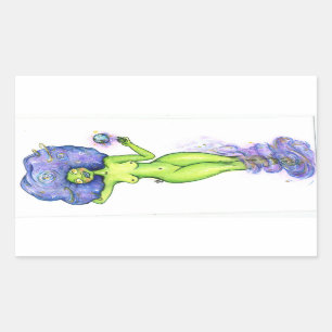 Sticker Rectangulaire galactique