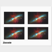 Sticker Rectangulaire Galaxie de Starburst - Messier 82 (Galaxie de Ciga (Feuille)