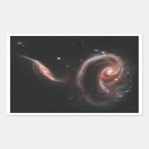 Sticker Rectangulaire Galaxies de interaction d'arp 273 (télescope de