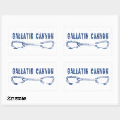 Sticker Rectangulaire Gallatin Canyon Montana Rock Escalade Quickdraw (Feuille)