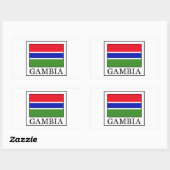 Sticker Rectangulaire Gambie (Feuille)