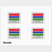 Sticker Rectangulaire Gambie (Feuille)