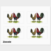 Sticker Rectangulaire Gamefowl Pair (Feuille)