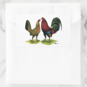 Sticker Rectangulaire Gamefowl Pair (Sac)