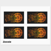 Sticker Rectangulaire Ganesha 02 (Feuille)
