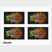Sticker Rectangulaire Ganesha Guitar 01 (Feuille)