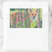 Sticker Rectangulaire Gants de renard (Sac)