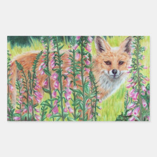 Sticker Rectangulaire Gants de renard