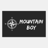 Sticker Rectangulaire Garçon de montagne (Devant)