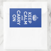 Sticker Rectangulaire Garde Bleu Calme et Continue (Sac)