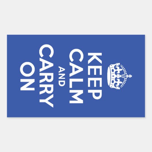 Sticker Rectangulaire Garde Bleu Calme et Continue (Devant)