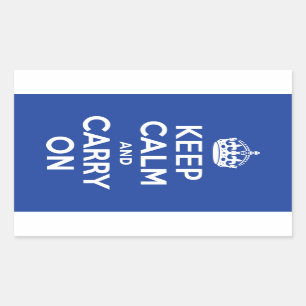 Sticker Rectangulaire Garde Bleu Calme et Continue