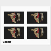 Sticker Rectangulaire Garde forestière d'orienteur (Feuille)