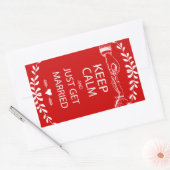 Sticker Rectangulaire GARDE vintage CALME SE MARIER (Enveloppe)